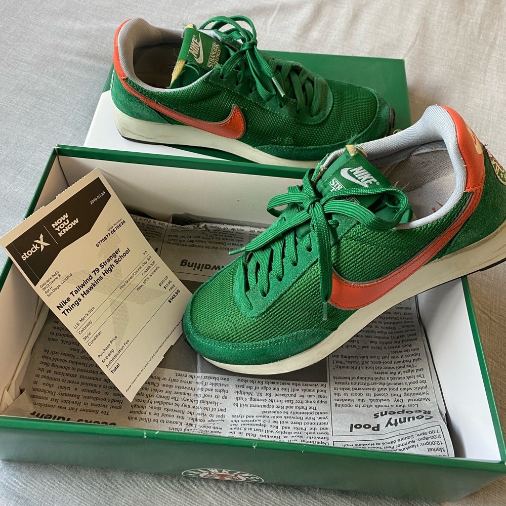 Nike Tailwind 79 Stranger Things Green Hawkins Sneakers (Men 7.5)